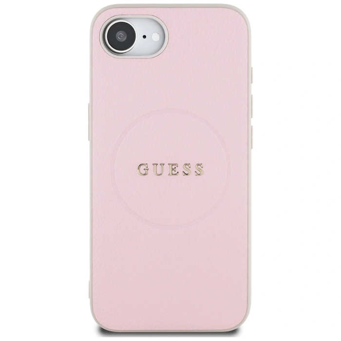 Guess Grained Ring MagSafe Apple iPhone 17e / 16e pink