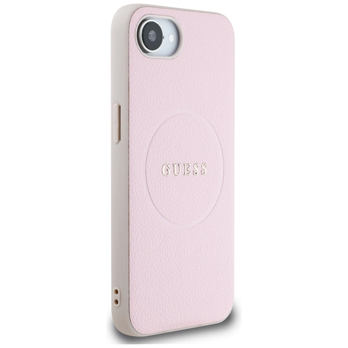 Guess Grained Ring MagSafe Apple iPhone 17e / 16e pink