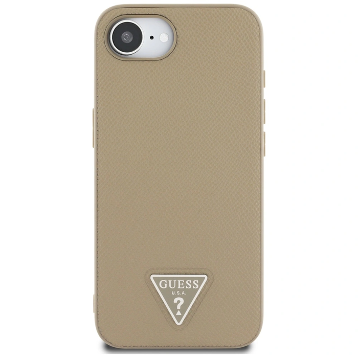 Guess Grained Triangle MagSafe Apple iPhone 17e / 16e brown