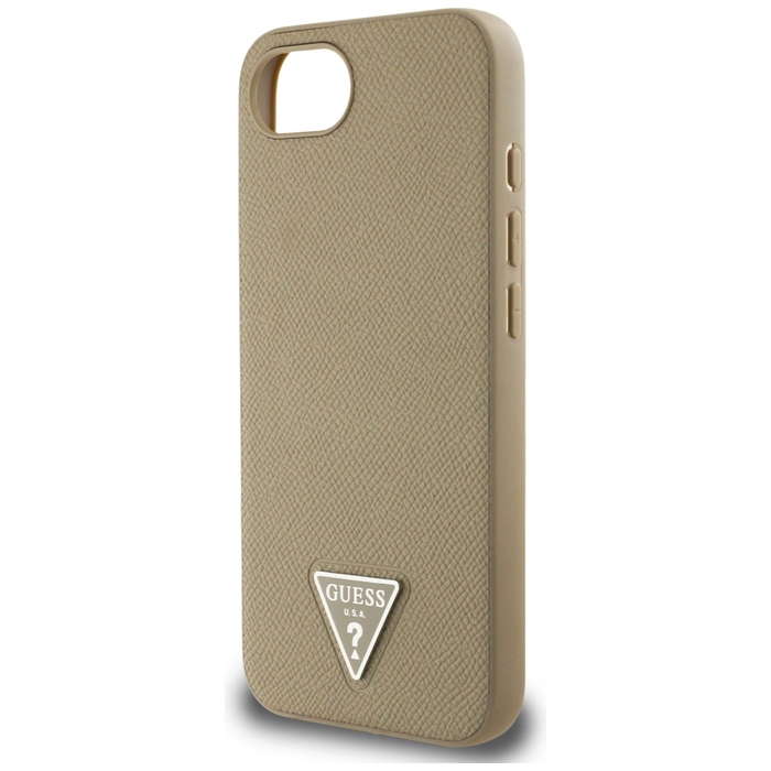 Guess Grained Triangle MagSafe Apple iPhone 17e / 16e brown
