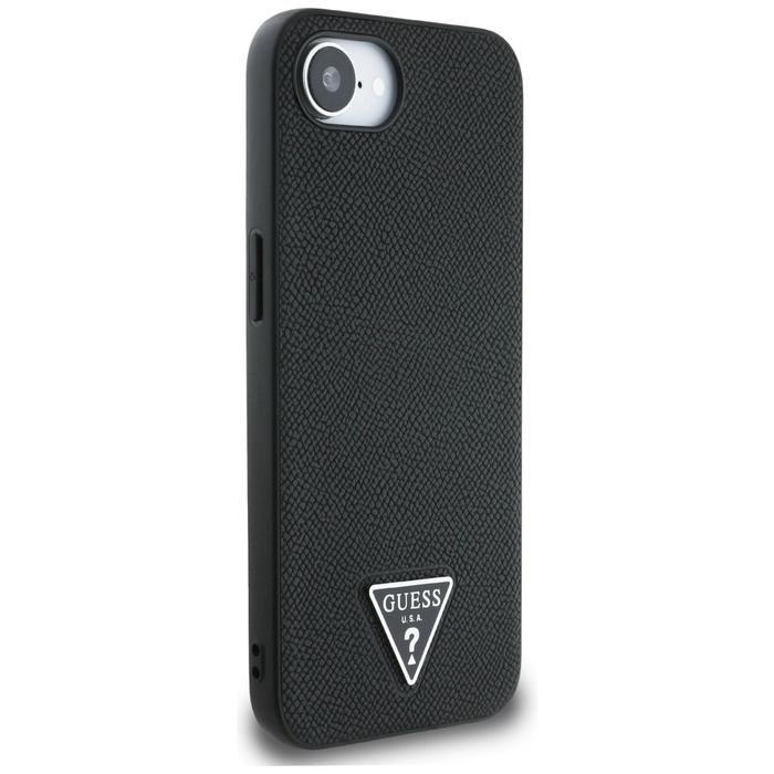 Guess Grained Triangle MagSafe Apple iPhone 17e / 16e black