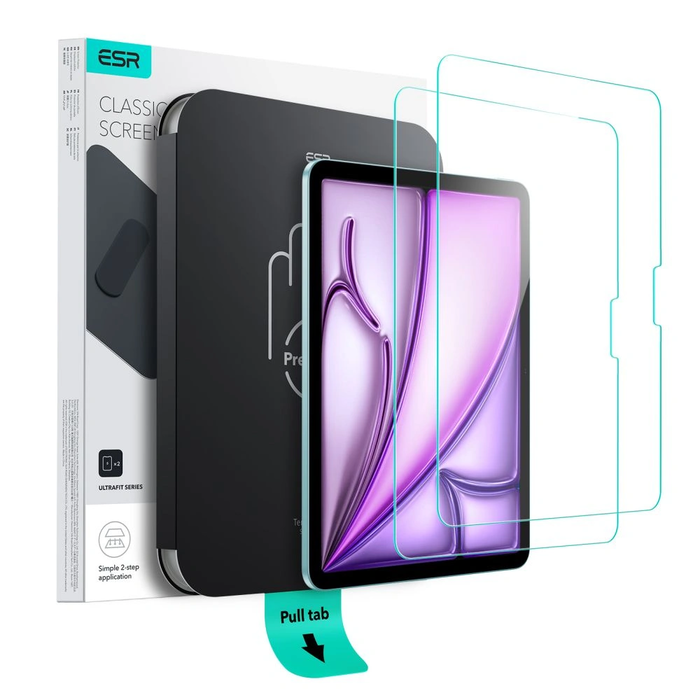 ESR Ultrafit Tempered Glass Apple iPad Air 11" 2024 (6 gen) / 11" 2025 (7 gen) Clear [2 PACK]