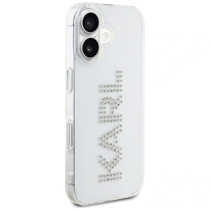 Karl Lagerfeld IML Rhinestones Logo Apple iPhone 16 clear