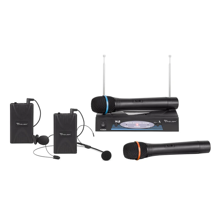 Μικροφώνο Azusa 2 Καναλιών Wireless VHF 2χειρος Η 2πέτου Η 1+1