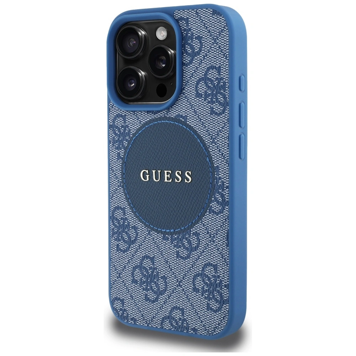 Guess 4G Circle Classic Logo MagSafe Apple iPhone 16 Pro blue
