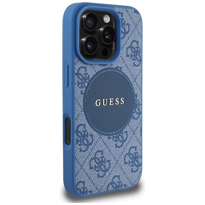 Guess 4G Circle Classic Logo MagSafe Apple iPhone 16 Pro blue