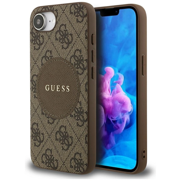 Guess 4G Circle Classic Logo MagSafe Apple iPhone 17e / 16e brown