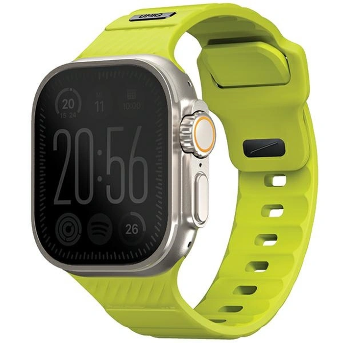 UNIQ Stride Apple Watch Series1/2/3/4/5/6/7/8/9/SE/SE2/Ultra/Ultra 2 42/44/45/49mm FKM Rubber Strap lime green