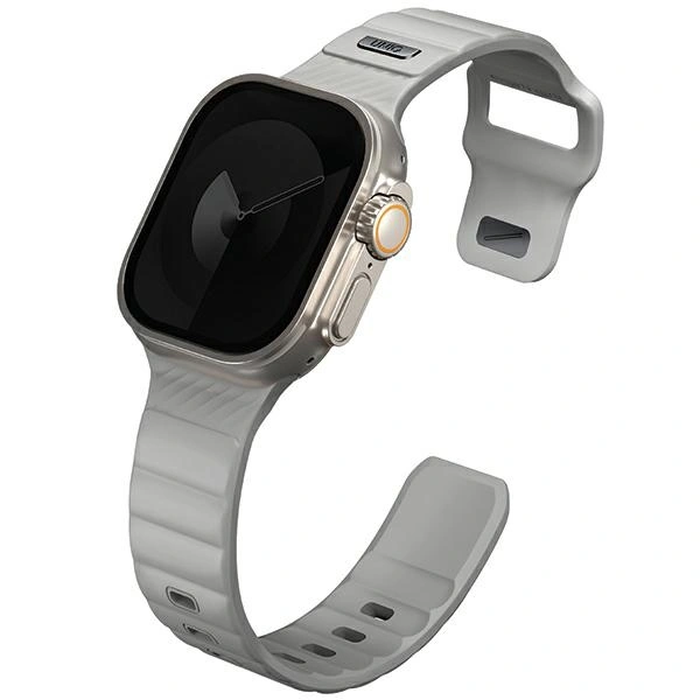 UNIQ Stride Apple Watch Series1/2/3/4/5/6/7/8/9/SE/SE2/Ultra/Ultra 2 42/44/45/49mm FKM Rubber Strap chalk grey