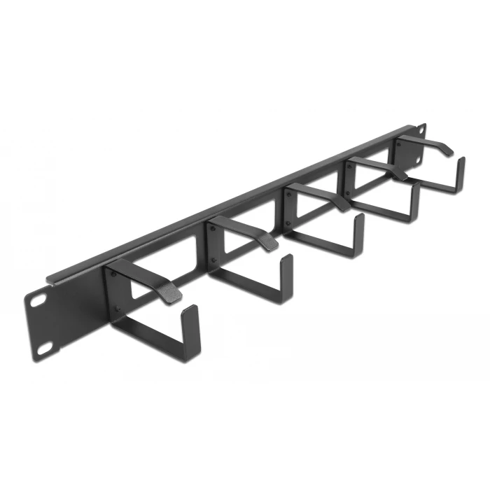 Αξεσουάρ Rack Delock cable management 66659 για rack 19"/1U, 5x γάντζοι, μαύρο