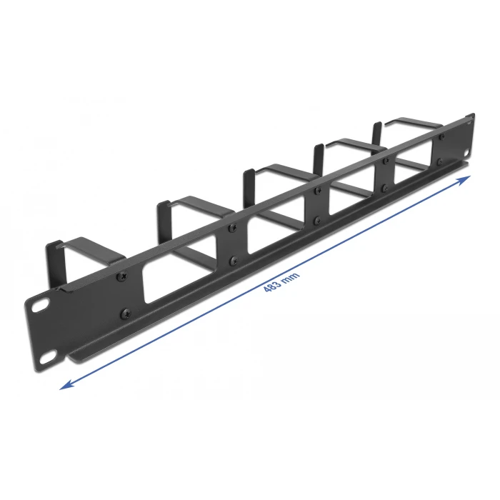 Αξεσουάρ Rack Delock cable management 66659 για rack 19"/1U, 5x γάντζοι, μαύρο