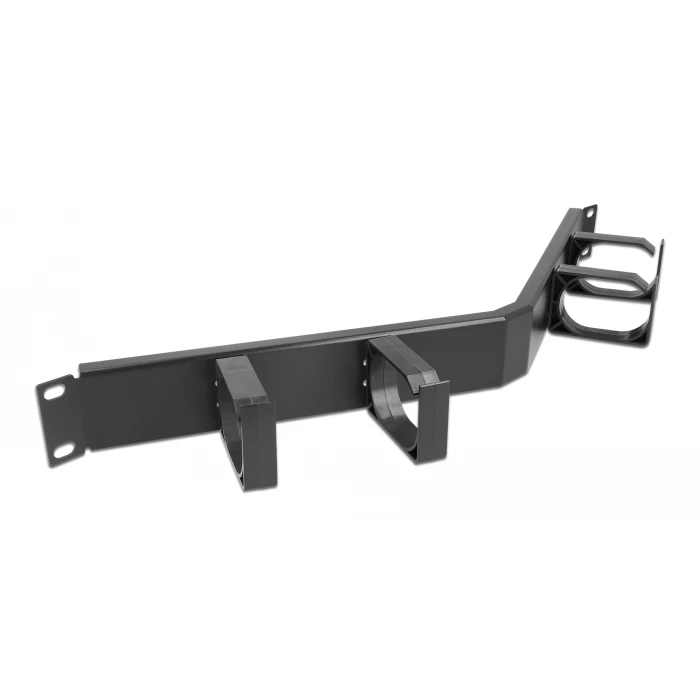 Αξεσουάρ Rack Delock cable management 66667, rack 19"/1U, 4x γάντζοι, γωνιακό, μαύρο