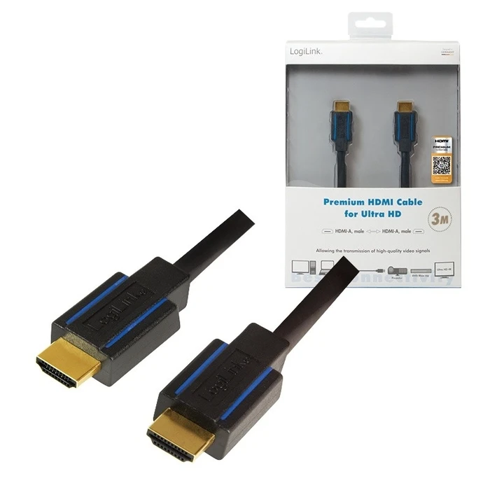 Καλώδιο Logilink Premium HDMI For Ultra Hd, 3m