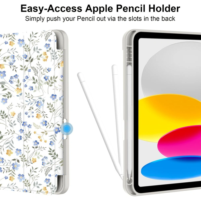 Tech-Protect SmartCase Pen Case for Apple iPad 10.9" 2022 / 11" 2025 Spring Flowers