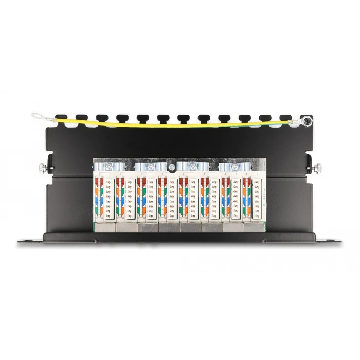 Patch Panel Delock 66870 για καμπίνα δικτύου 10"/0.5U, 8x ports, μαύρο