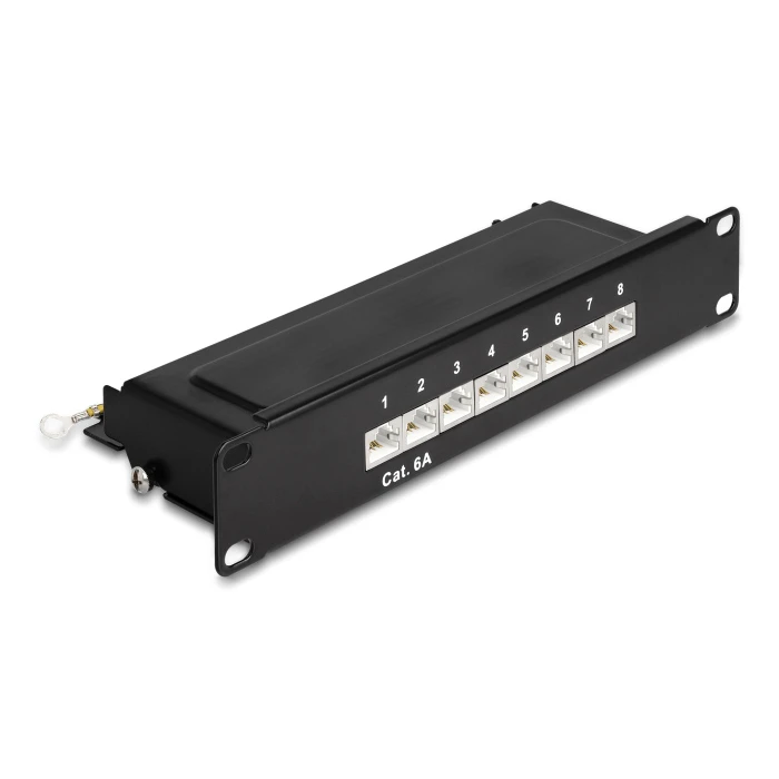 Patch Panel Delock 66872 για Καμπίνα Δικτύου 10"/1U, 8X Ports, Μαύρο