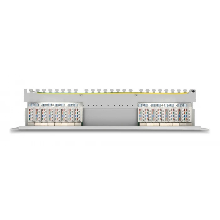 Patch Panel Delock 66877 για καμπίνα δικτύου 19"/1U, 16x ports, γκρι