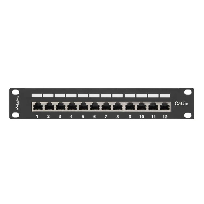 Patch Panel Lanberg 12 Port 1U 10" cat.5e Black