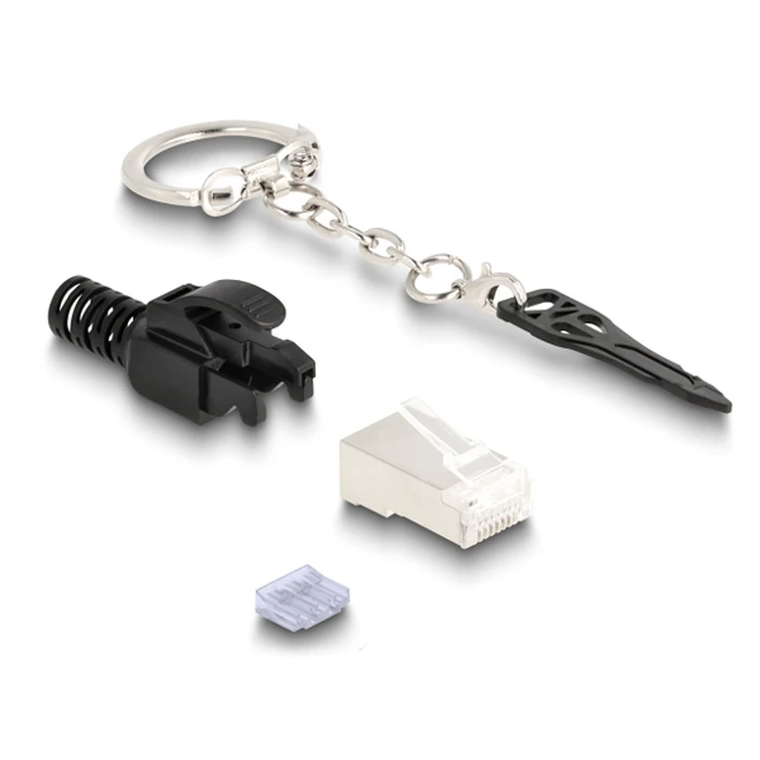 Βύσματα Δικτύου Delock σετ RJ45 Cat 6a 66988 με κλείδωμα, μεταλλικό, 10τμχ