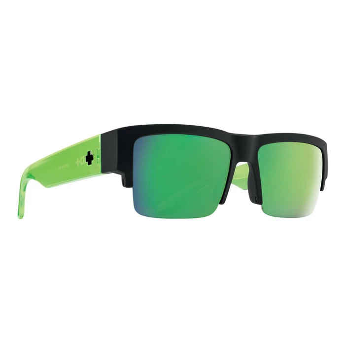 SPY Cyrus 50/50 Soft Matte Unisex Sunglasses – Soft Matte Black Frame, Grey Polarized Lenses (57/18/145)
