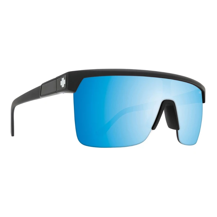 SPY Flynn 5050 Unisex Sunglasses - Polarized Brown Lenses, Black Grilamid Frame, 53/22/145