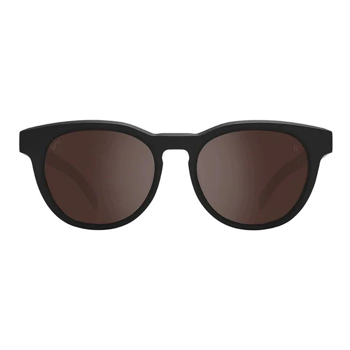 SPY Cedros Unisex Matte Sunglasses - Black Frame, Polarized Brown Lenses (53/18/142)