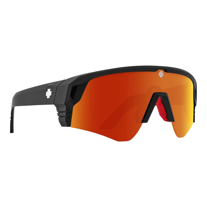 SPY Monolith Speed Unisex Sunglasses - Polarized Category 3 - Orange Lens / Black Frame - 142/00/147 mm (Model 6700000000230)