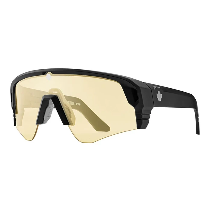 SPY Monolith Speed Unisex Sunglasses – Matte Black Frame, Polarized Yellow Lenses, Size 142/00/147 (SKU 6700000000231)