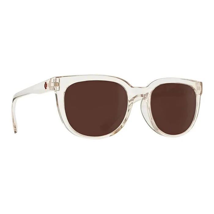 SPY Bewilder Unisex Sunglasses Helm Matte Translucent Black - 54/20/148 mm - Polarized Brown Lenses