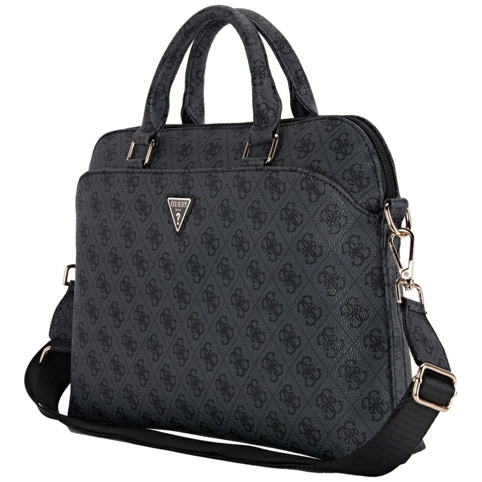 Guess 4G Zipper Pocket Triangle Logo 15" black