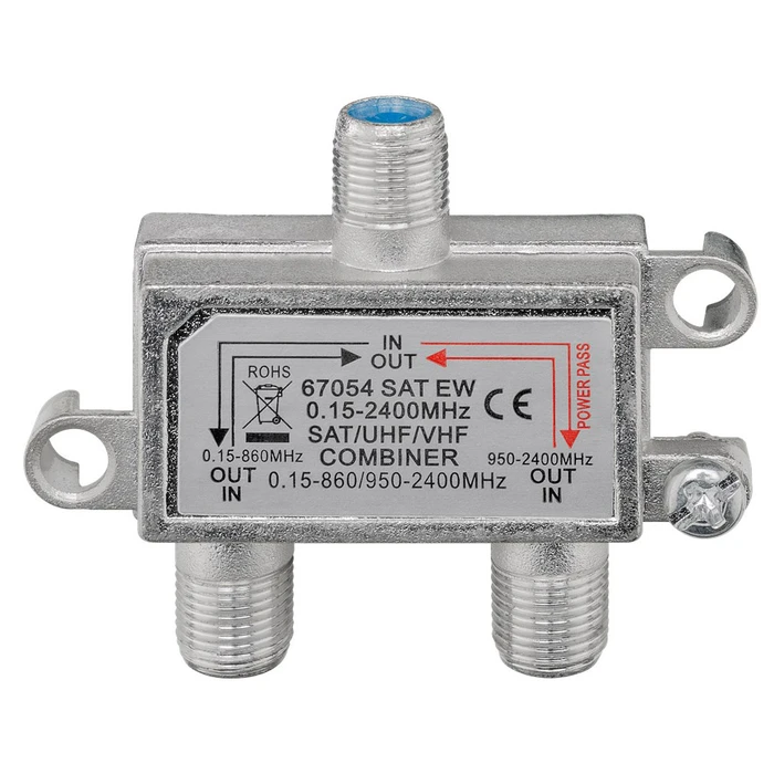 Combiner Goobay SAT-TV 67054, 0.15 MHz - 2400MHz, 100dB