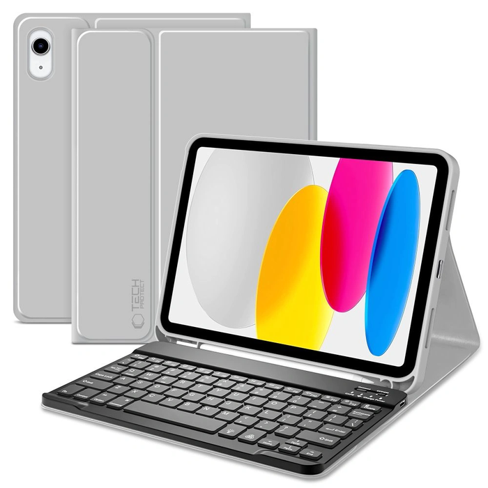 Case with keyboard Tech-Protect SmartCase Pen + Keyboard Apple iPad Air 10.9 2022 (5th generation) / iPad Air 11 2025 (7th generation) Grey
