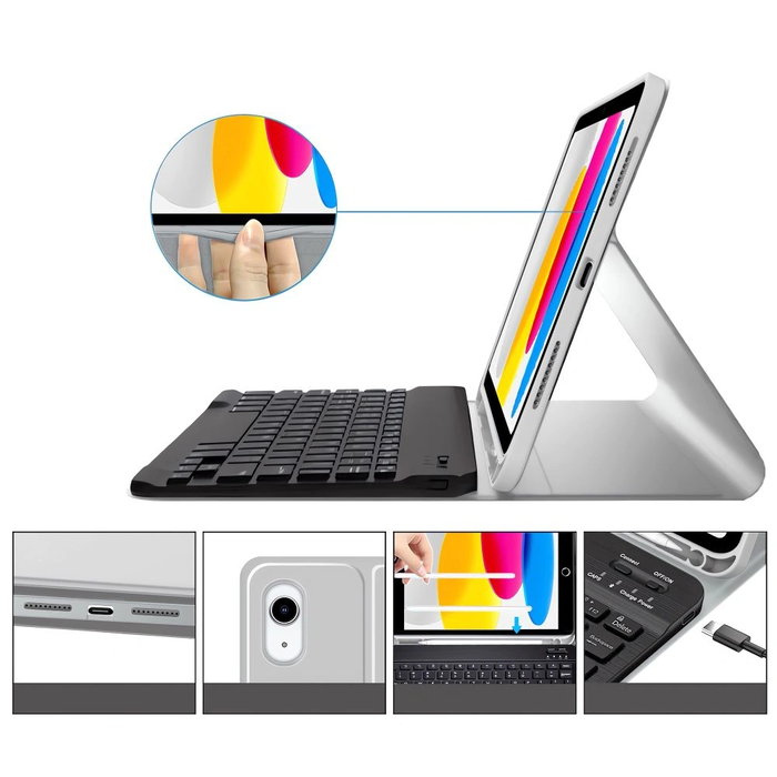 Case with keyboard Tech-Protect SmartCase Pen + Keyboard Apple iPad Air 10.9 2022 (5th generation) / iPad Air 11 2025 (7th generation) Grey