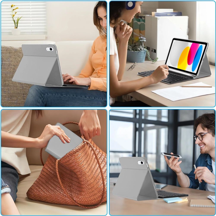 Case with keyboard Tech-Protect SmartCase Pen + Keyboard Apple iPad Air 10.9 2022 (5th generation) / iPad Air 11 2025 (7th generation) Grey