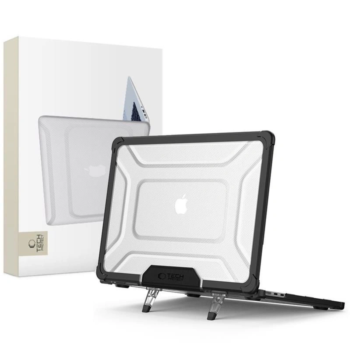 Case Tech-Protect Smartshell Pro Apple MacBook Air 13” (M2/M3/M4/M5) 2023-2025 Black/clear