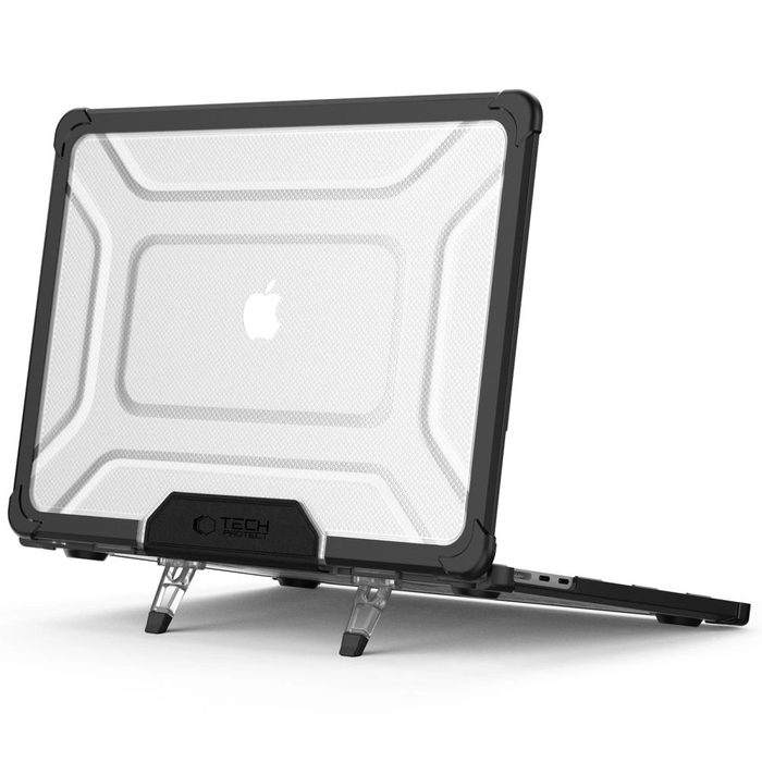 Case Tech-Protect Smartshell Pro Apple MacBook Air 13” (M2/M3/M4/M5) 2023-2025 Black/clear