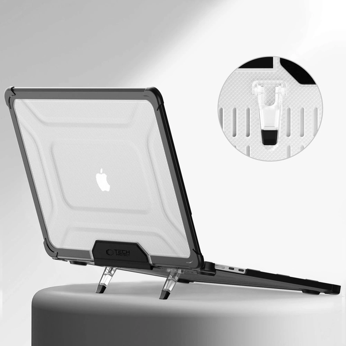Case Tech-Protect Smartshell Pro Apple MacBook Air 13” (M2/M3/M4/M5) 2023-2025 Black/clear