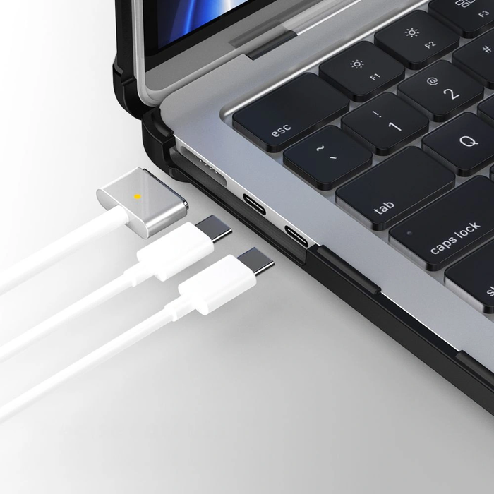 Case Tech-Protect Smartshell Pro Apple MacBook Air 13” (M2/M3/M4/M5) 2023-2025 Black/clear