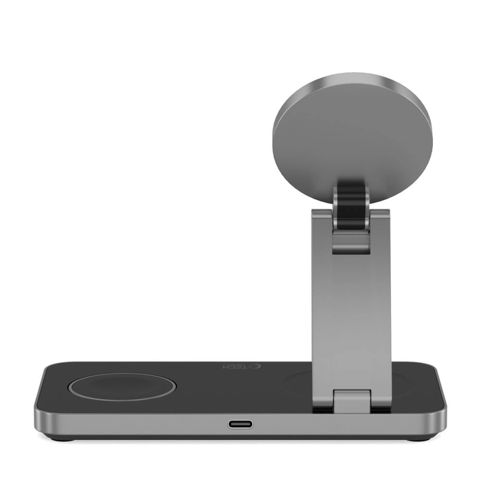 Wireless charger 3w1 Tech-Protect QI15W-A47 3in1 Magnetic MagSafe Wireless Charger Black