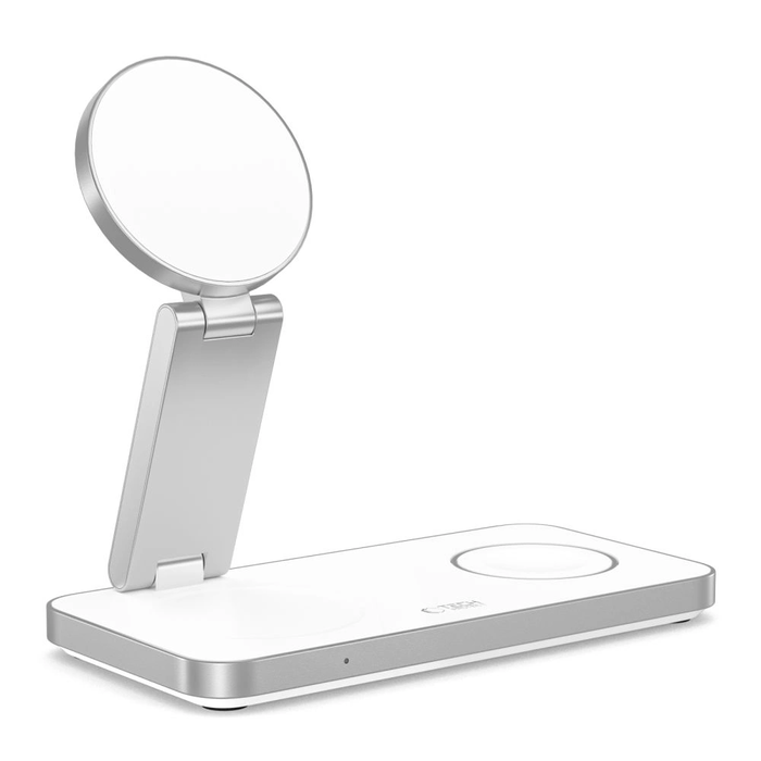 Wireless charger 3w1 Tech-Protect QI15W-A47 3in1 Magnetic MagSafe Wireless Charger White