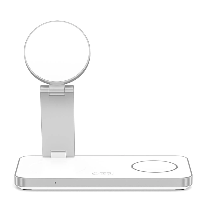 Wireless charger 3w1 Tech-Protect QI15W-A47 3in1 Magnetic MagSafe Wireless Charger White