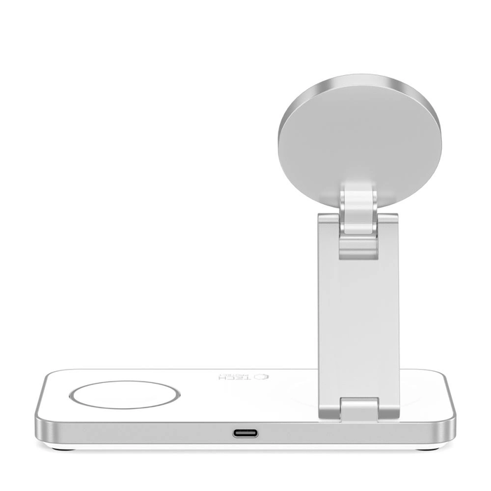 Wireless charger 3w1 Tech-Protect QI15W-A47 3in1 Magnetic MagSafe Wireless Charger White