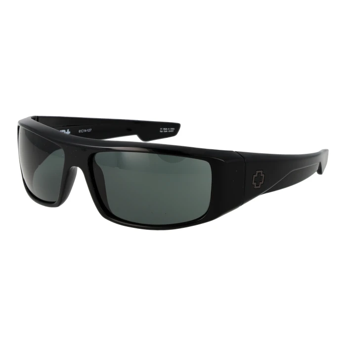 SPY Unisex Sunglasses Logan - Black Grilamid Frame, SPY HD+ Trident Green Lenses, 61/14/127 mm (Model 670939038863)