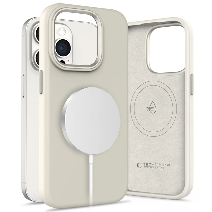 [CR] Case Tech-Protect Silicone Pure MagSafe Apple iPhone 15 Pro Max Cosmic Latte