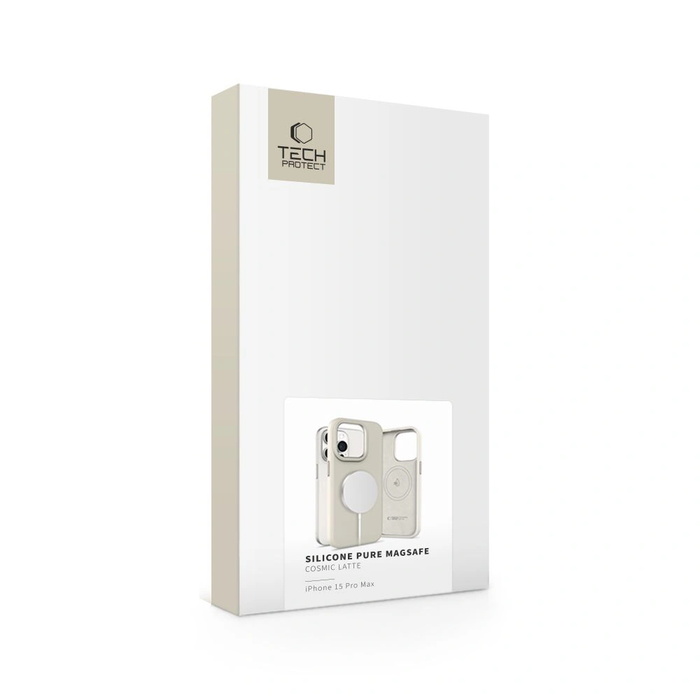 [CR] Case Tech-Protect Silicone Pure MagSafe Apple iPhone 15 Pro Max Cosmic Latte