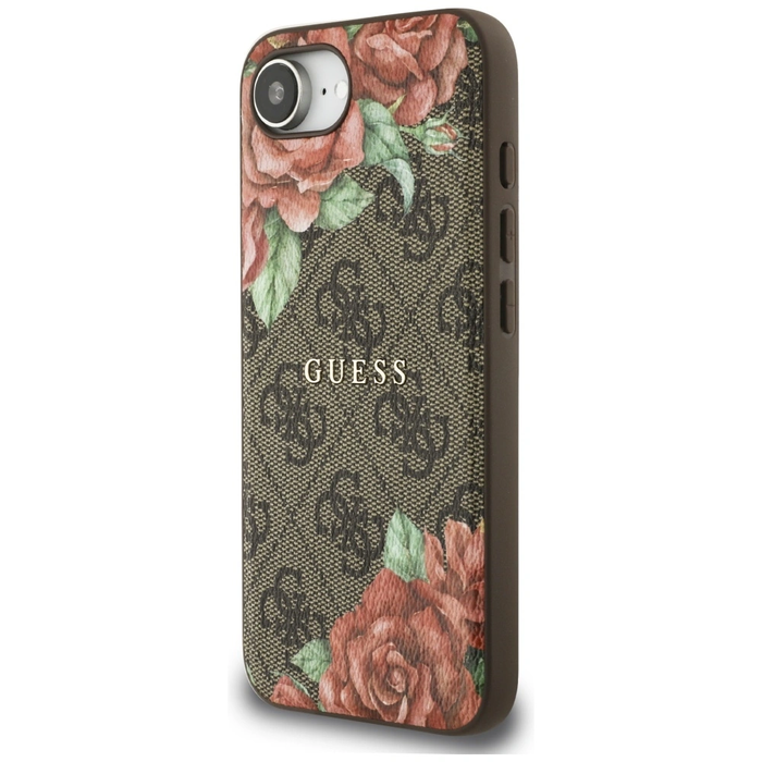 Guess 4G Flowers Print MagSafe Apple iPhone 17e / 16e brown