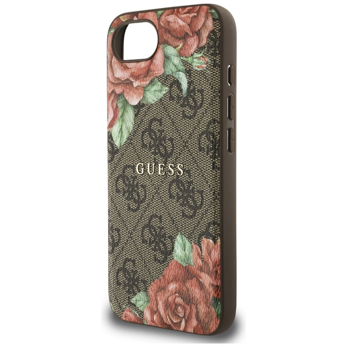 Guess 4G Flowers Print MagSafe Apple iPhone 17e / 16e brown
