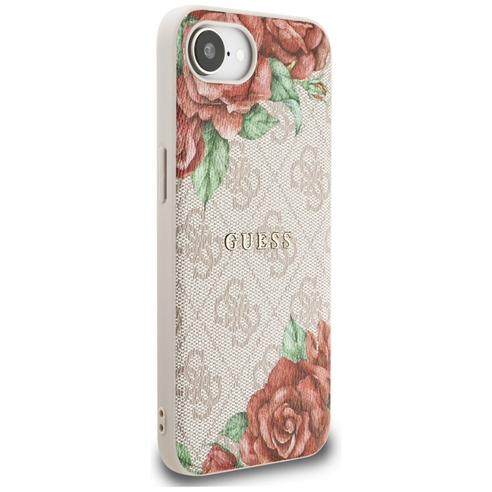 Guess 4G Flowers Print MagSafe Apple iPhone 17e / 16e pink