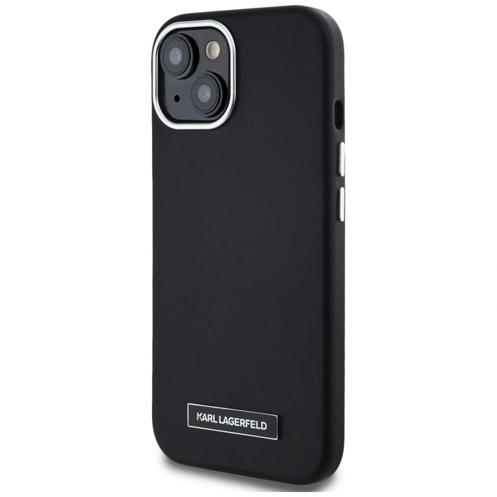 Karl Lagerfeld FW Metal Plate MagSafe Apple iPhone 15 black