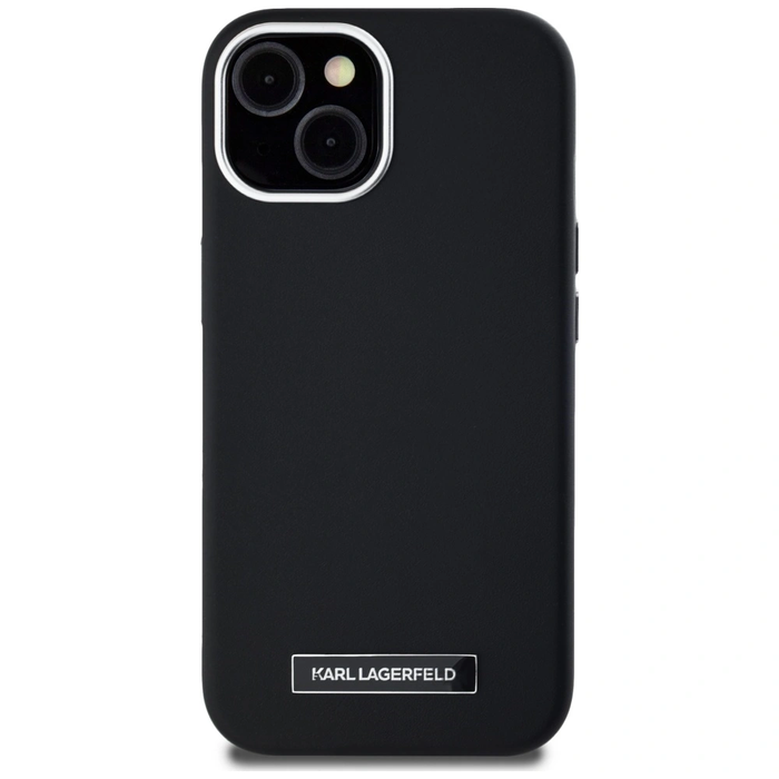 Karl Lagerfeld FW Metal Plate MagSafe Apple iPhone 15 black